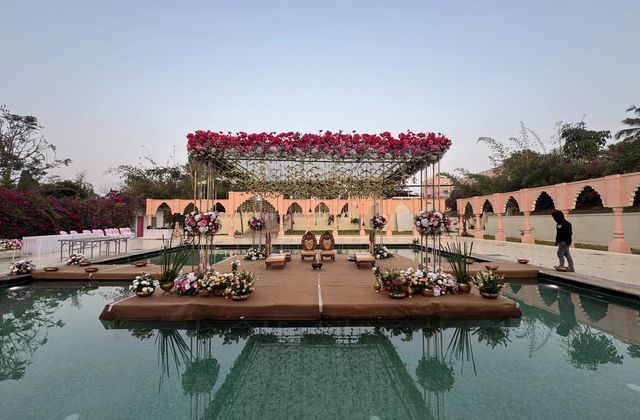 Floating mantap at Bougainvilla wedding venue